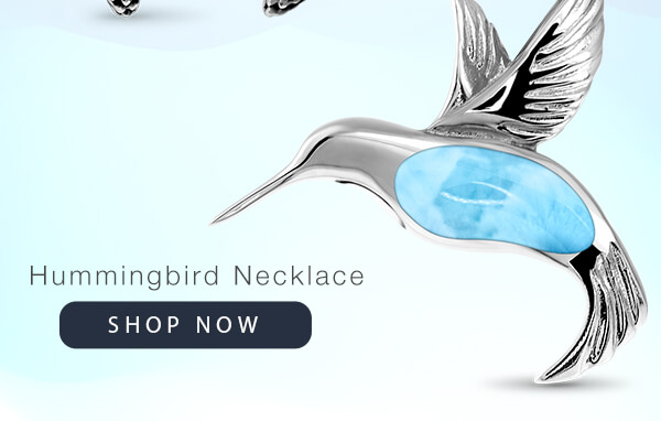 humming bird larimar necklace
